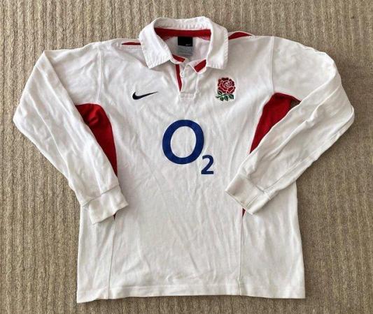 Image 1 of VINTAGE ENGLAND RUGBY HOME SHIRT 2003/04 TOP JERSEY MB 10-12