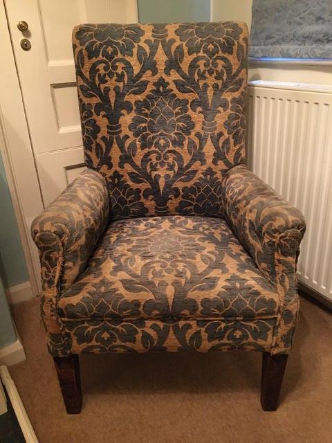 Preview of the first image of Antique High Back Armchair.