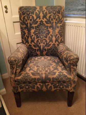 Image 1 of Antique High Back Armchair