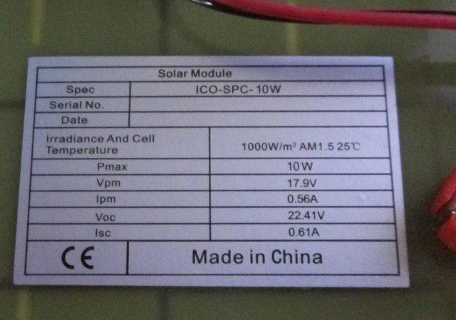 Preview of the first image of ICO-SPC -10W portable Solar Panel.