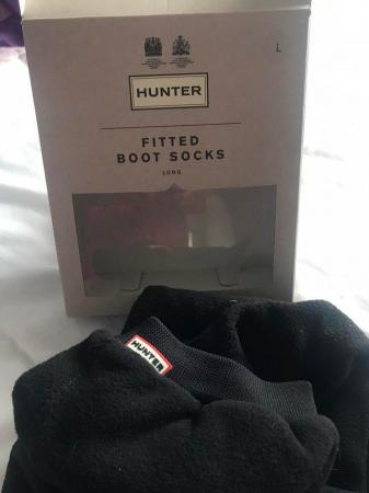 Image 3 of Hunters wellington socks black