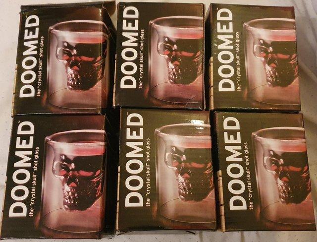 Preview of the first image of Doomed Skull Shot Glass (set of 6).