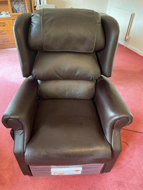 Preview of the first image of Ambassador ultra-leather riser/recliner.