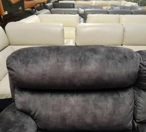 Image 8 of Radley Decent charcoal fabric manual recliner sofa