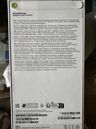 Image 1 of Iphone 15 pro max 256gb sealed in box