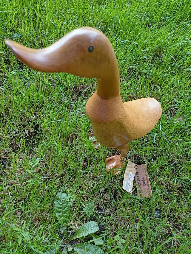 Preview of the first image of Wooden duck sculpture..........