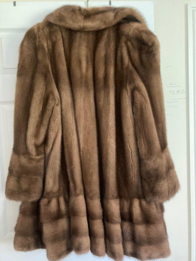 Preview of the first image of Real mink fur coat made in Italy.