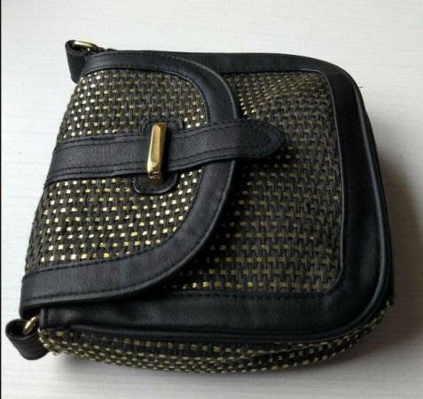 Image 5 of New Women's Warehouse Black & Gold Shoulder Crossbody Bag