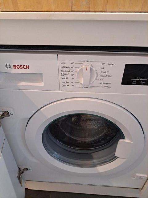 Preview of the first image of Bosch integrated washing machine still under guarantee.
