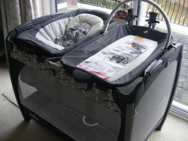 Image 3 of Joie Excursion Change & Bounce Travel cot