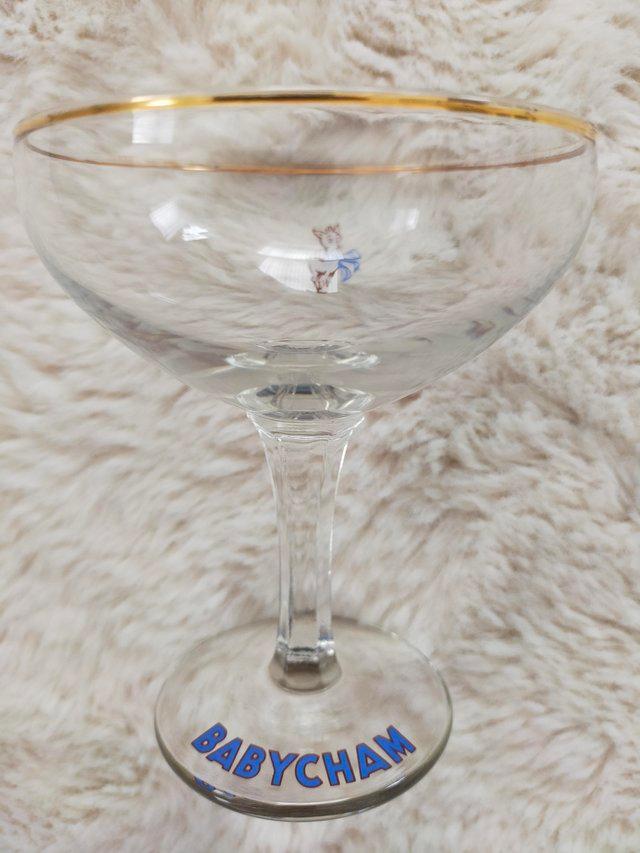 Preview of the first image of Perfect, Original 1970's Babycham Glasses with the fawn.