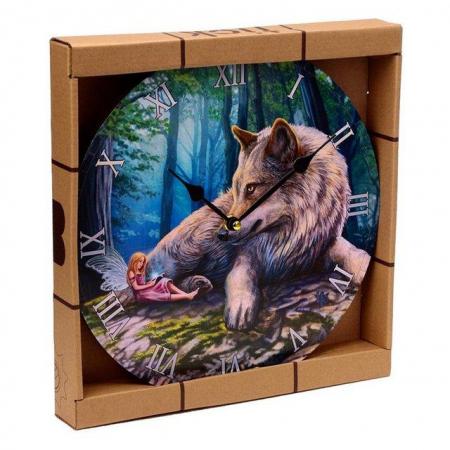 Image 1 of Decorative Fairy Stories Lisa Parker Fairy & Wolf Wall Clock