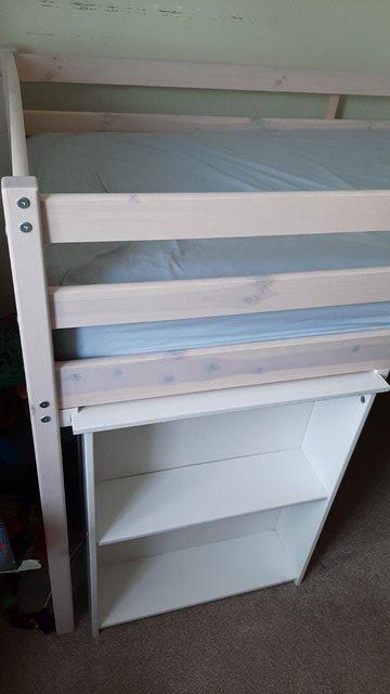 Preview of the first image of Childs Mid Bunk Bed with pull-out Desk.