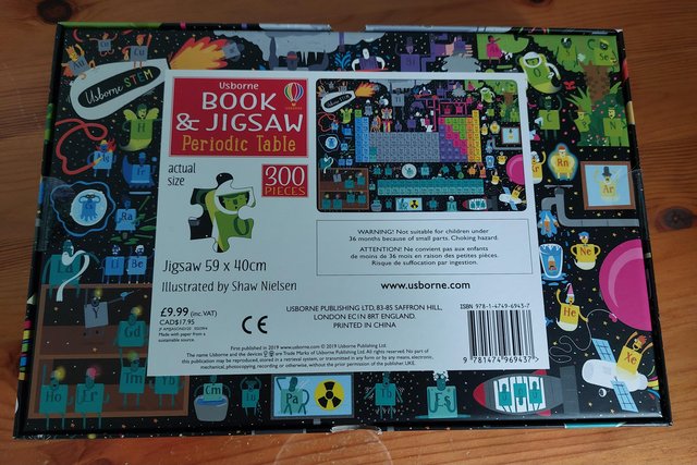 Image 2 of Usbourne Book and Jigsaw periodic table,  brand new