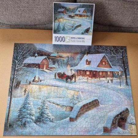Image 3 of 1000 piece jigsaw called VILLAGE POND by BITS and PIECES
