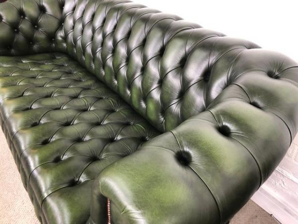 Image 6 of Stunning Parliament green Chesterfield sofa. Can deliver.