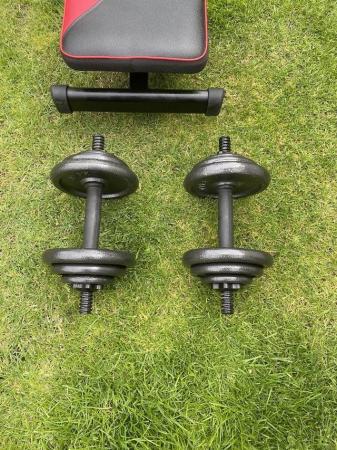 Image 10 of Weights Bench plus Dumbbells