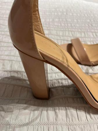 Image 1 of Nude stiletto 2 part  sandals size 5