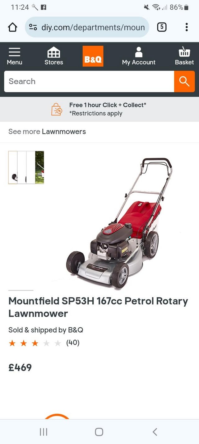 Preview of the first image of Mountfield sp53h Lawnmower.