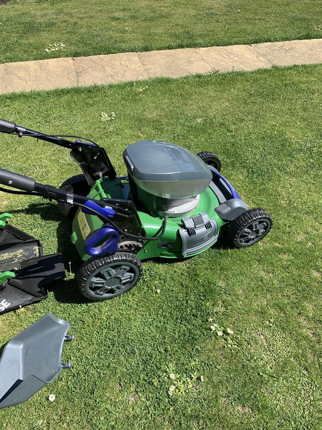 Power base electric mower self propelled