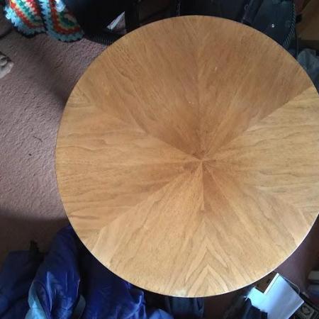 Image 2 of Mid century folding coffee / occasional table 60cm in diamet
