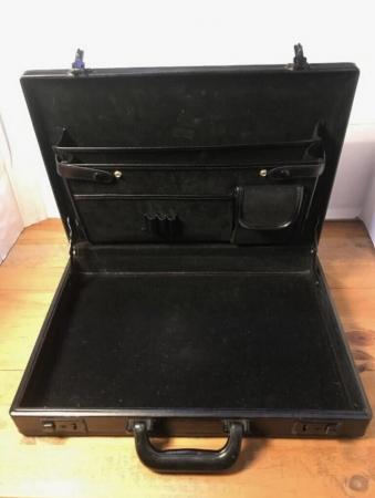 Image 1 of Vintage/Retro black leather brief case