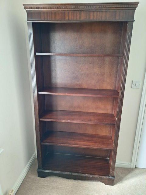 Preview of the first image of Mahogany Style Bookcase with five shelves..