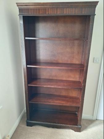 Image 1 of Mahogany Style Bookcase with five shelves.