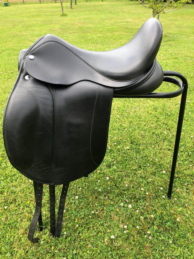 Preview of the first image of Dressage Saddle Hand Made in Walsall in the Black Country..