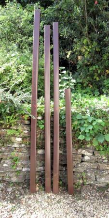 Image 1 of Brown Square Downpipes/Guttering 65mm – 4 pieces