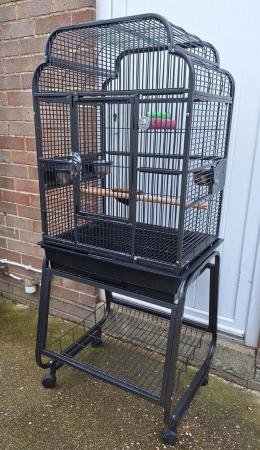 Image 1 of Very heavy-duty bird cage on wheels / top opening