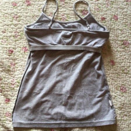 Image 5 of SzS GAP Grey Marl Stretch Cotton Cami, Built In Bra Support