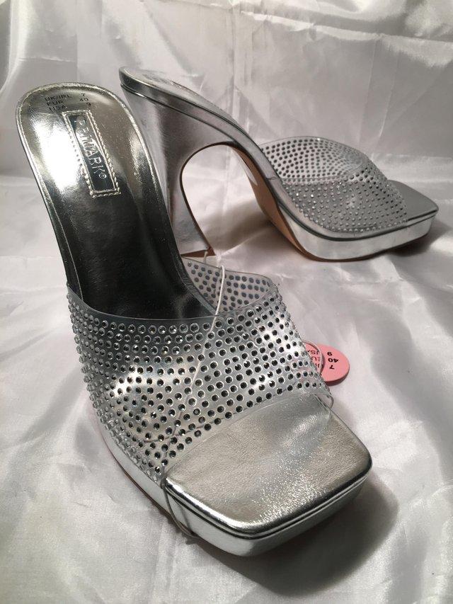 Preview of the first image of New Atmosphere Silver/Diamonte High Heels 7.