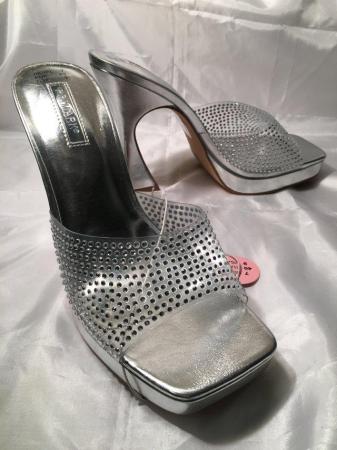 Image 1 of New Atmosphere Silver/Diamonte High Heels 7