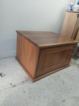 Image 1 of Beautiful Solid Walnut Unit, good condition.