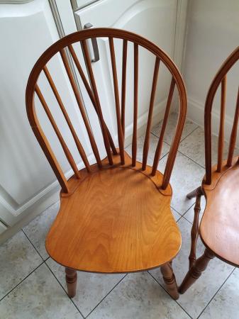 Image 3 of A Pair of Spindle Dining Chairs made from Beech