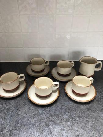 Image 5 of 7 x Denby Coffee Cups and Saucers plus 1 Cream Jug