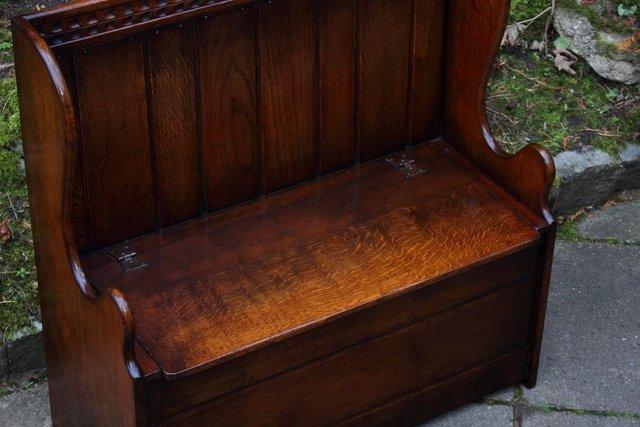 Image 26 of A TITCHMARSH AND GOODWIN OAK BENCH BOX SETTLE PEW ARMCHAIR