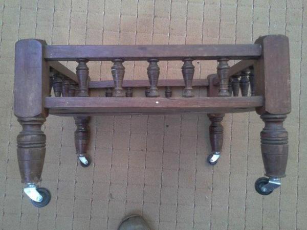 Image 2 of Oak Balustrade railing & trolly, Architectural Salvage 3M