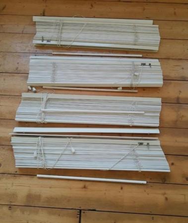 Image 2 of 4white Venetian wooden slate blinds