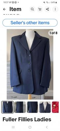 Image 1 of Fuller Fillies Navy showing/riding/Dressage Jacket. Size 18