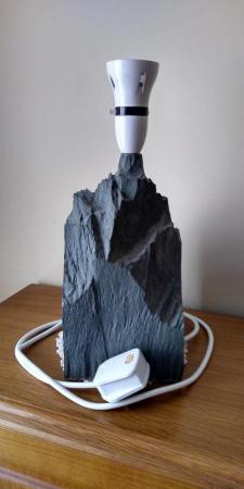 Image 2 of Nicely Weighted Slate Table Lamp