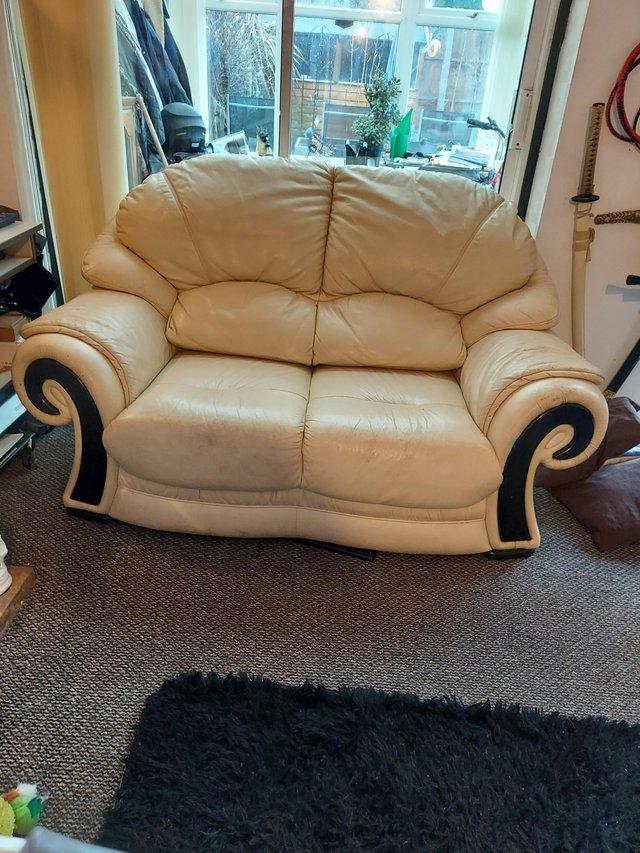 Preview of the first image of 2 seater leather sofa very good condition.