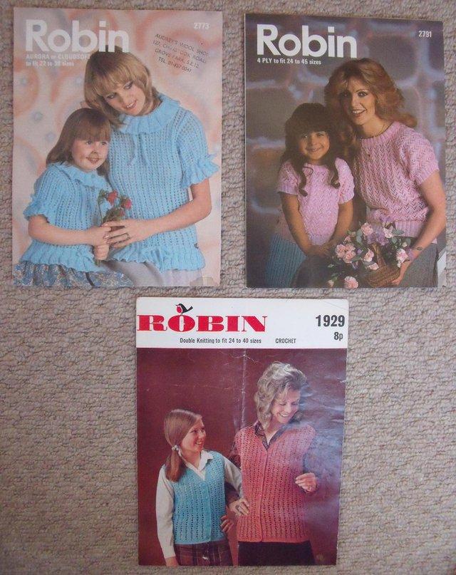 Preview of the first image of 2 Vintage Mother & Daughter Knitting/Crochet Patterns.