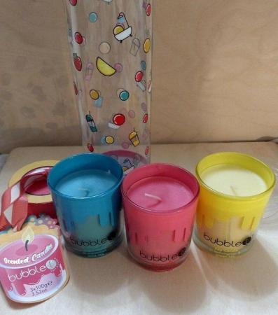 Image 6 of Bubble T Cosmetics 3 Scented Soy Candles Mint, Berry, Lemon