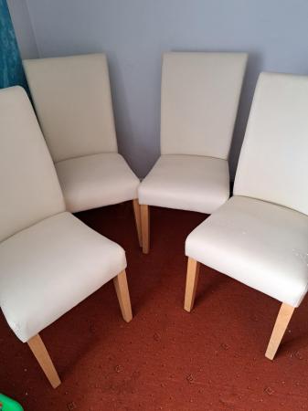 Image 3 of Faux leather dining chairs