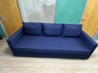 Preview of the first image of 3-seat sofa-bed, Skiftebo blue.
