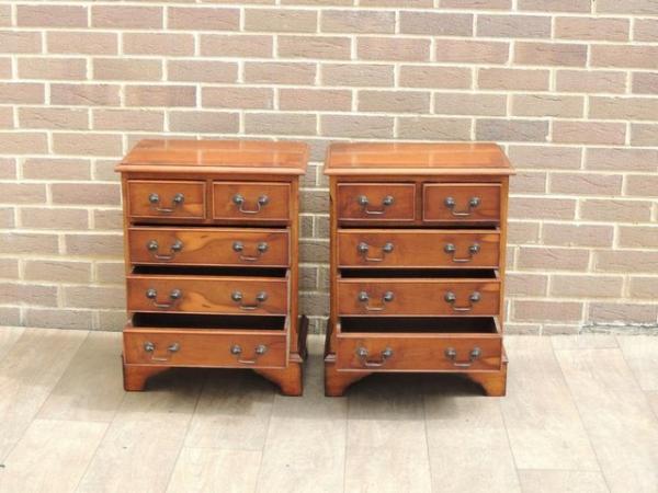 Image 5 of Pair of Burr Bedside Tables (UK Delivery)