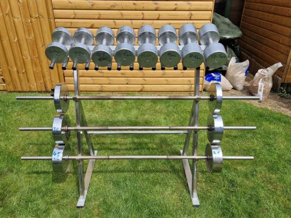 Image 1 of Dumbells & barbells available