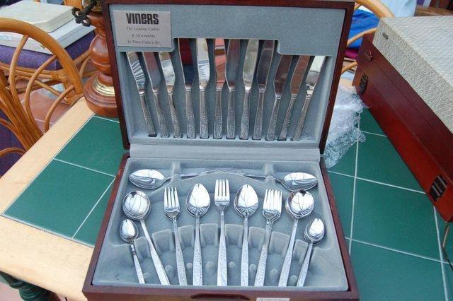 Image 7 of Viners Vintage Cutlery Canteens in Stainless Steel, As New